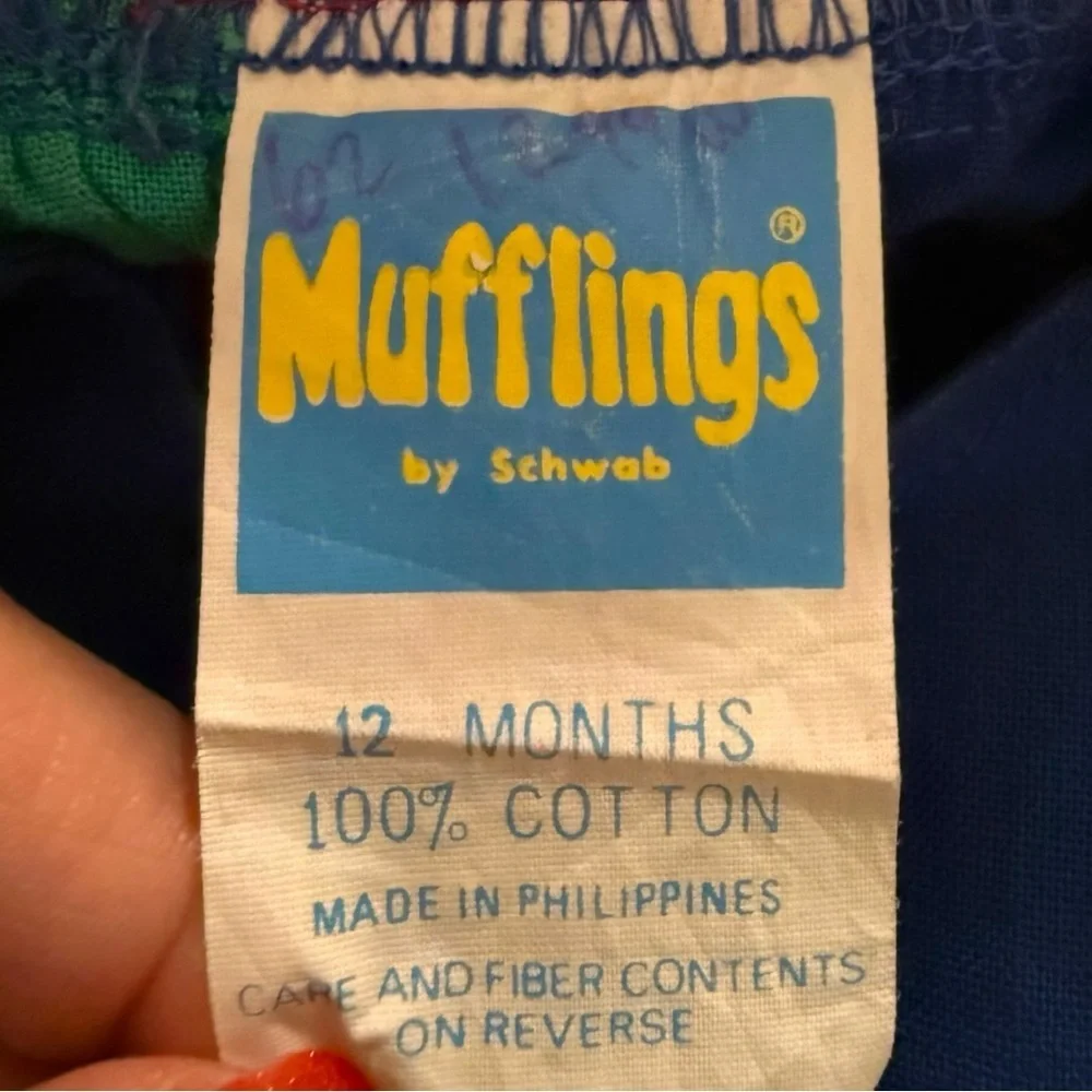 Vintage Mufflings by Schwab Colorblock Bubble Romper 12M